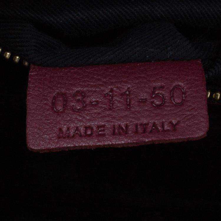 Pre Owned Chloe Burgundy Python Medium Sally Shoulder Bag