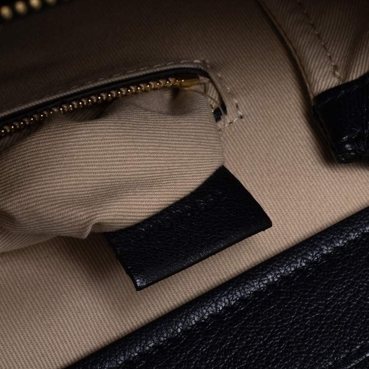 Pre Owned Chloe Midnight Blue Leather and Suede Pixie Shoulder Bag