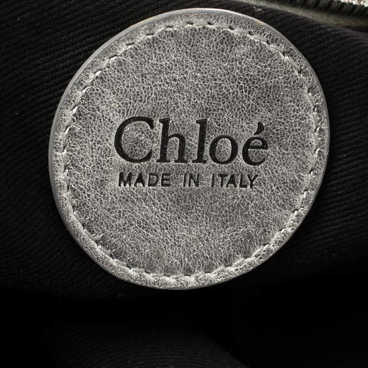 Pre Owned Chloe Silver Metal Mesh and Leather Chainmail Hobo