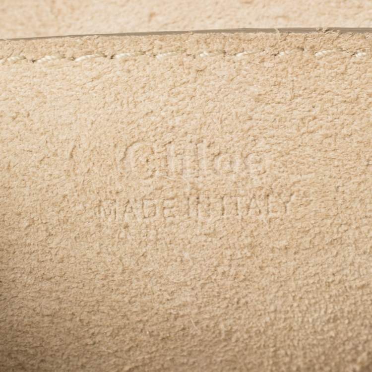 Pre Owned Chloe Yellow Leather and Suede Small Pixie Shoulder Bag