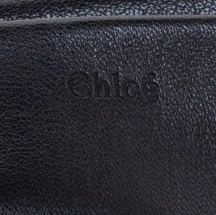 Pre Owned Chloe Green Leather Medium Elsie Shoulder Bag