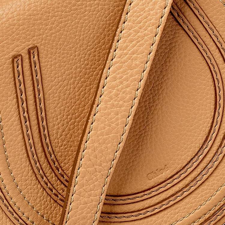 Pre Owned Chloe Beige Leather Mini Marcie Crossbody Bag