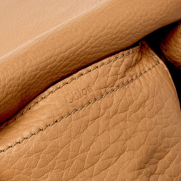 Pre Owned Chloe Beige Leather Mini Marcie Crossbody Bag