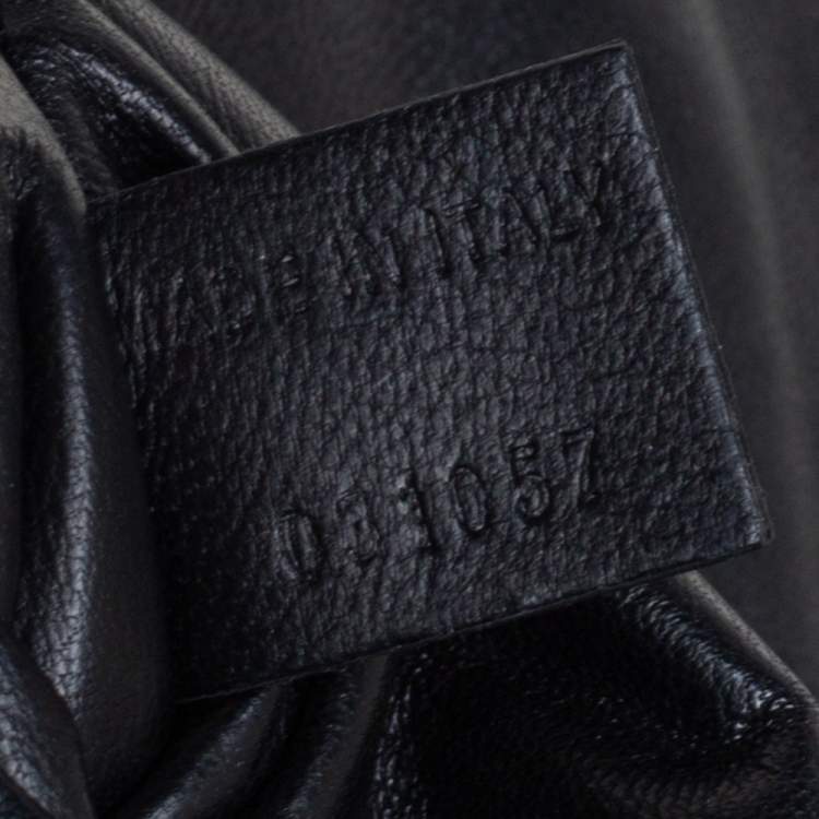 Pre Owned Chloé Black Velvet and Leather Medium Elsie Shoulder Bag