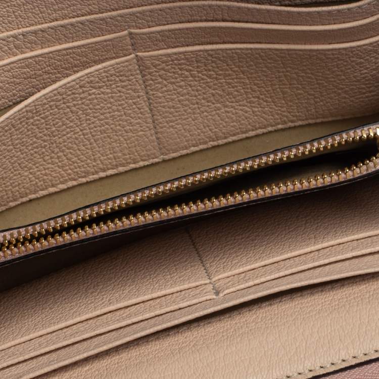 Pre Owned Chloe Pink Powder Leather Elsie Continental Wallet