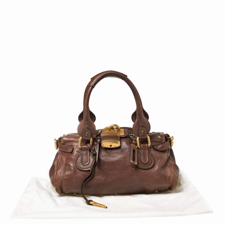 Pre Owned Chloe Choco Brown Leather Medium Paddington Satchel