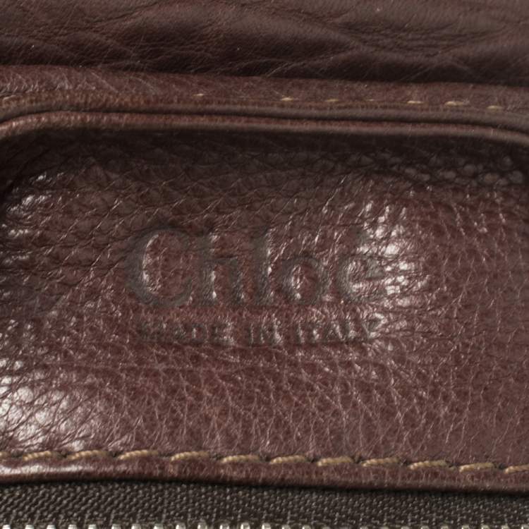 Pre Owned Chloe Choco Brown Leather Medium Paddington Satchel