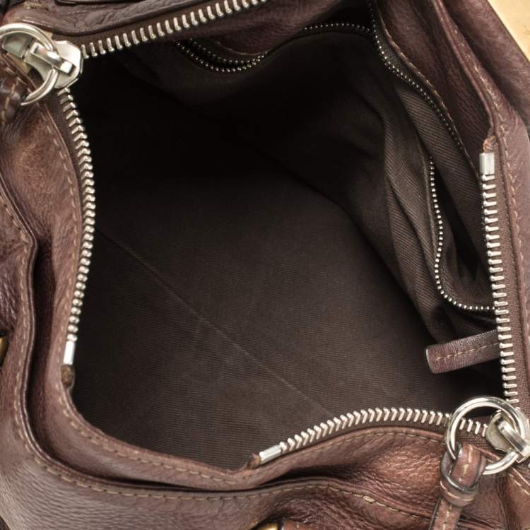 Pre Owned Chloe Choco Brown Leather Medium Paddington Satchel