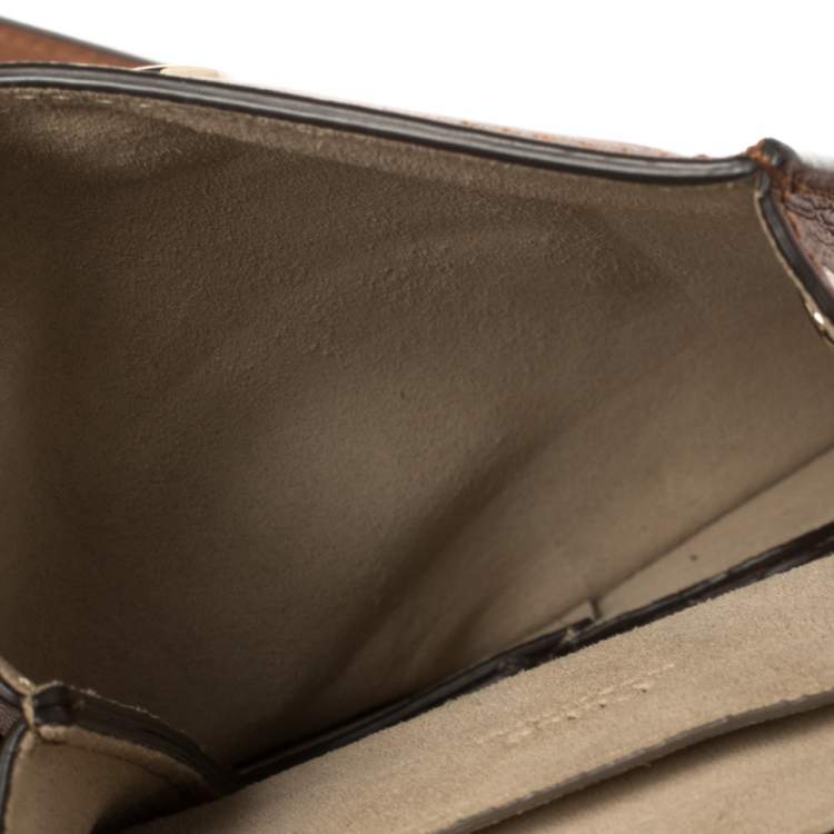 Pre Owned Chloe Brown/Orange Leather and Suede Mini Faye Crossbody Bag