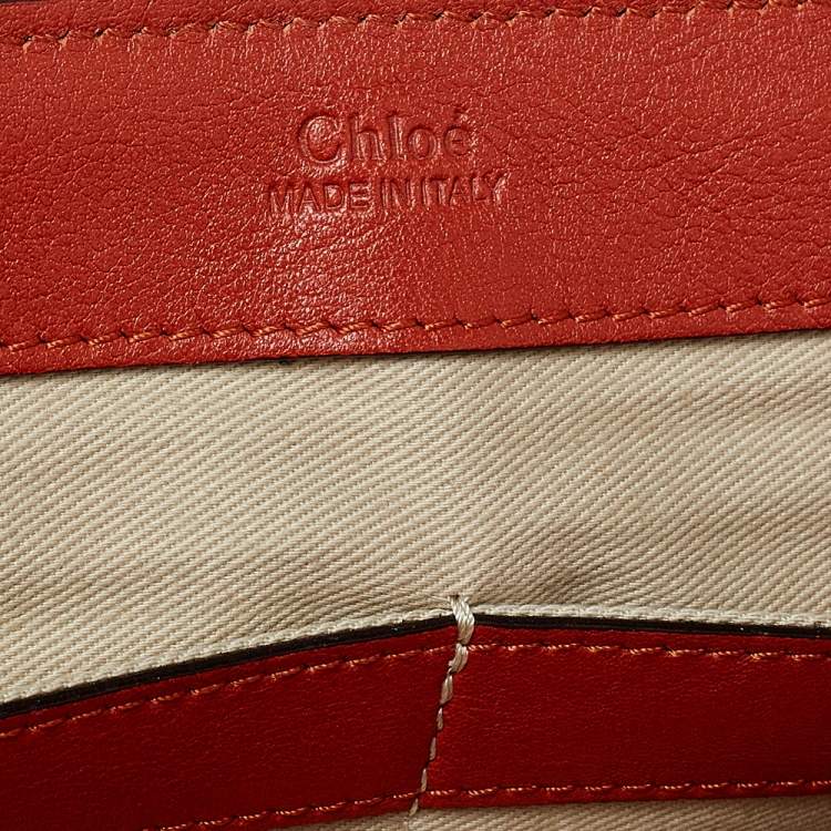 Pre Owned Chloe Ginger Brown Leather Medium Faye Day Top Handle Bag