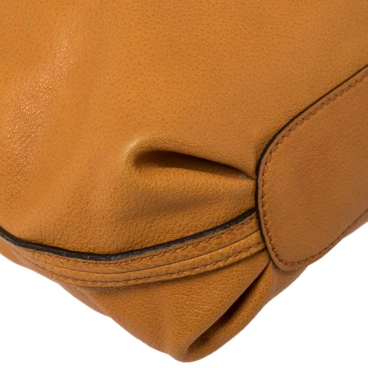 Pre Owned Chloe Mustard Yellow Leather Elsie Top Handle Bag