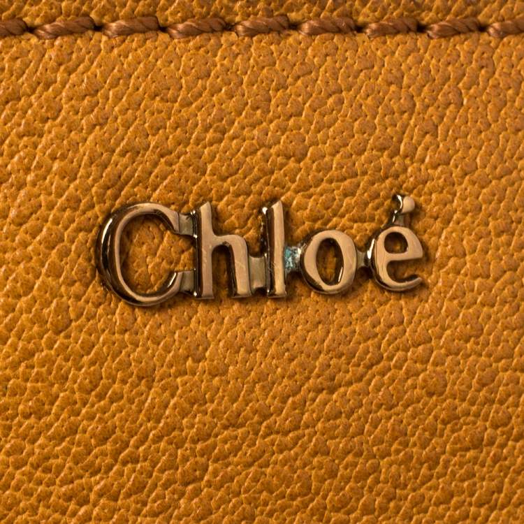 Pre Owned Chloe Mustard Yellow Leather Elsie Top Handle Bag