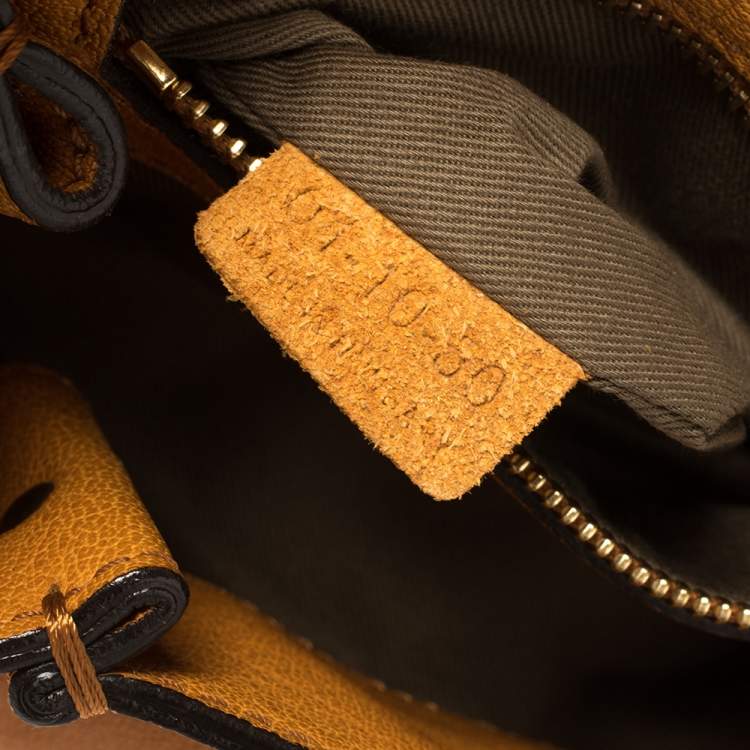 Pre Owned Chloe Mustard Yellow Leather Elsie Top Handle Bag