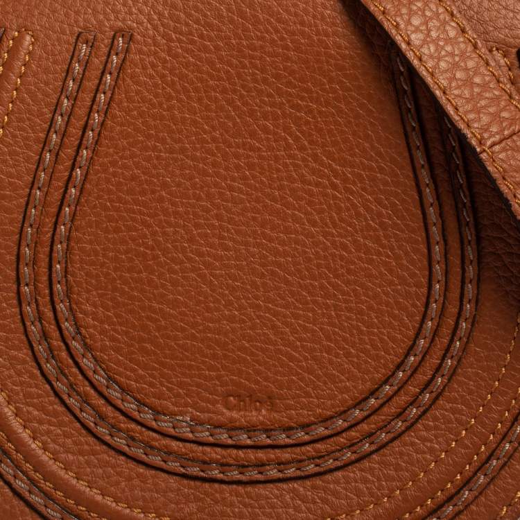 Pre Owned Chloe Brown Leather Mini Marcie Crossbody Bag
