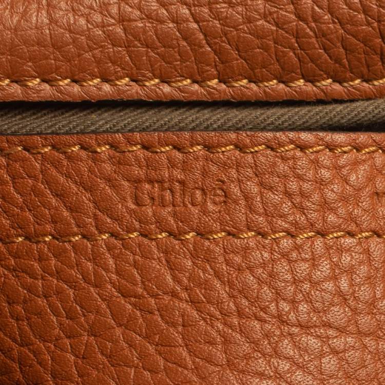 Pre Owned Chloe Brown Leather Mini Marcie Crossbody Bag