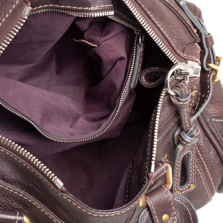 Pre Owned Chloe Brown Leather Paddington Shoulder Bag