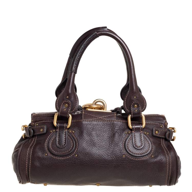 Pre Owned Chloe Brown Leather Paddington Shoulder Bag