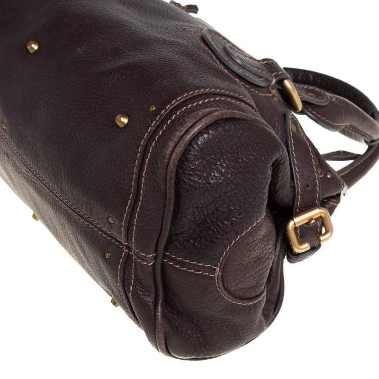 Pre Owned Chloe Brown Leather Paddington Shoulder Bag