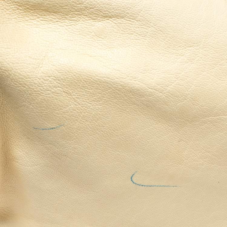 مملوكة مسبقًا Chloe Cream Leather Medium Ethel Satchel