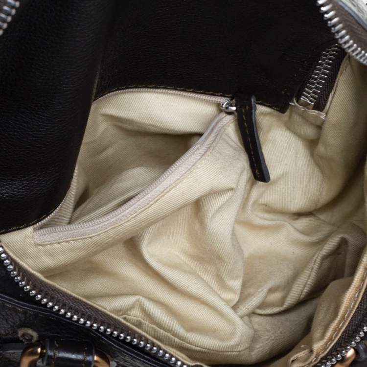 Pre Owned Chloé Olive Green Leather Paddington Satchel