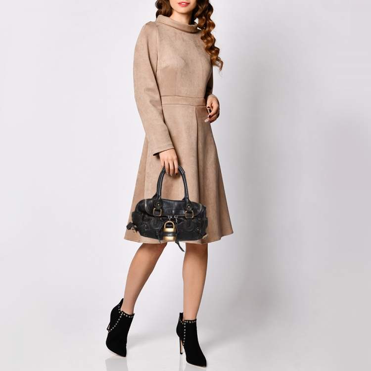 Pre Owned Chloé Olive Green Leather Paddington Satchel