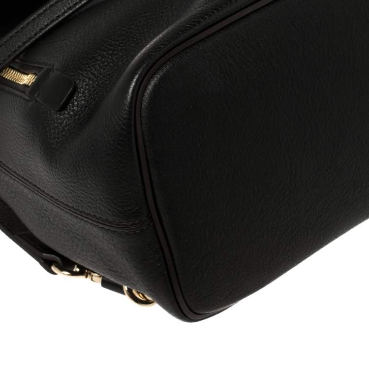 Pre Owned Chloe Black Leather and Suede Small Faye Day Backpack