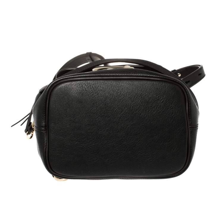 Pre Owned Chloe Black Leather and Suede Small Faye Day Backpack