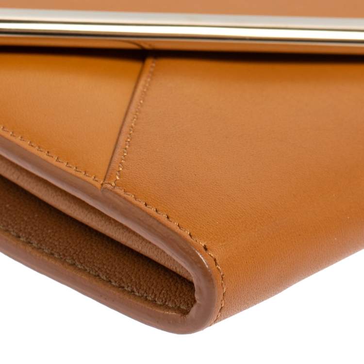 Pre Owned Chloé Brown Leather Envelope Wallet
