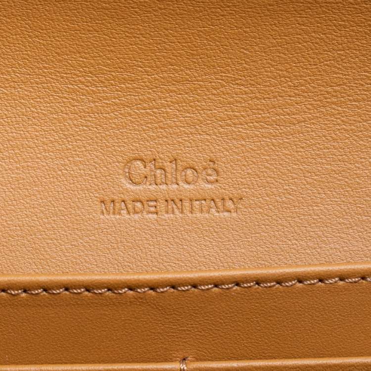 Pre Owned Chloé Brown Leather Envelope Wallet