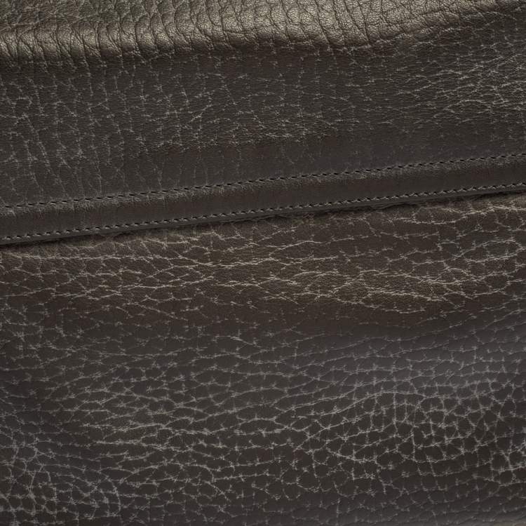 Pre Owned Chloe Dark Grey Leather Medium Sally Flap Shoulder Bag