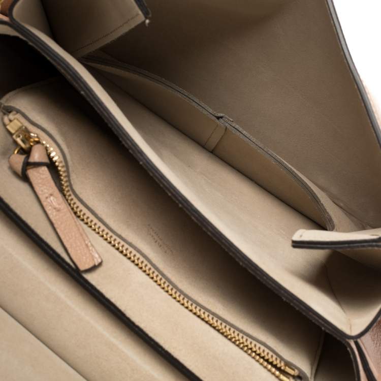 Pre Owned Chloe Beige Leather Medium Faye Shoulder Bag