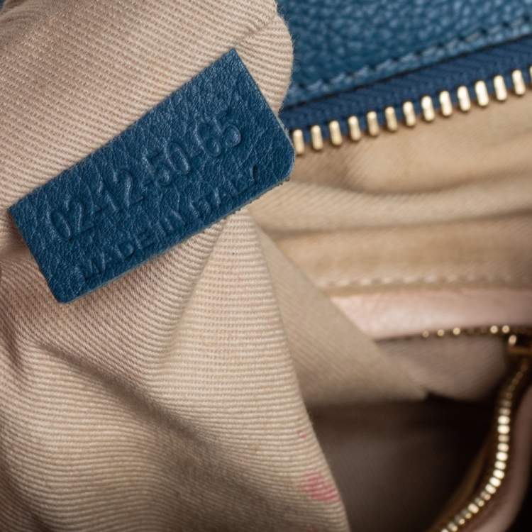 Pre Owned Chloe Blue Leather Medium Paraty Shoulder Bag