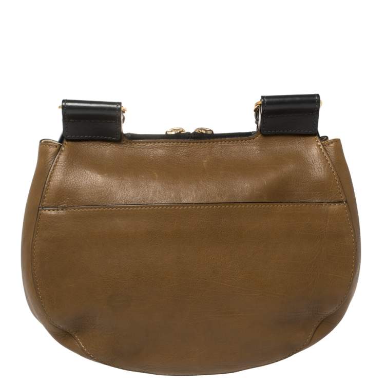 Pre Owned Chloe Tri Color Leather Drew Saddle Bag