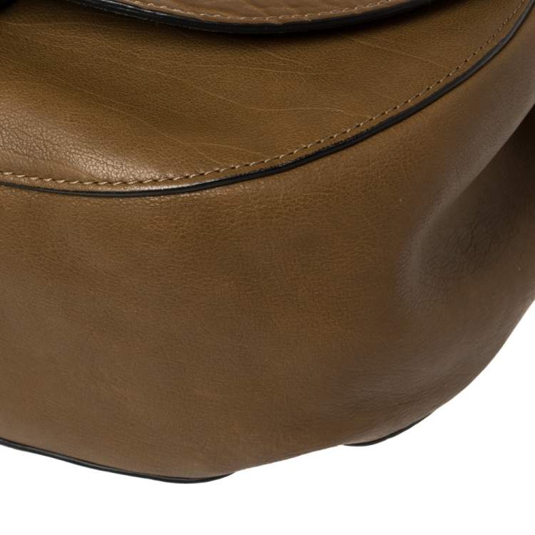 Pre Owned Chloe Tri Color Leather Drew Saddle Bag