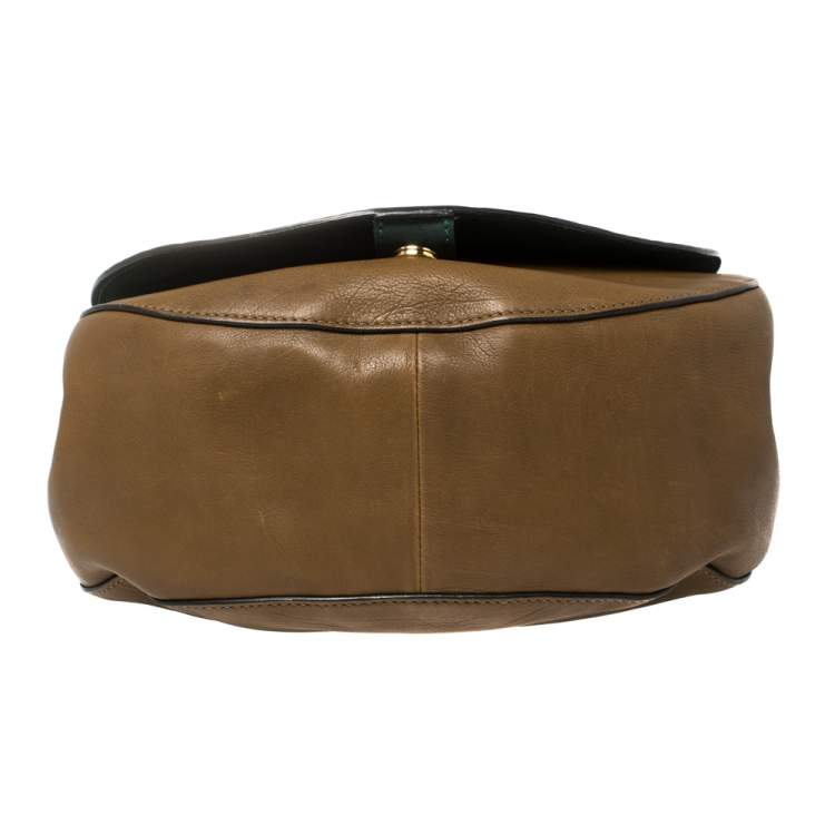 Pre Owned Chloe Tri Color Leather Drew Saddle Bag