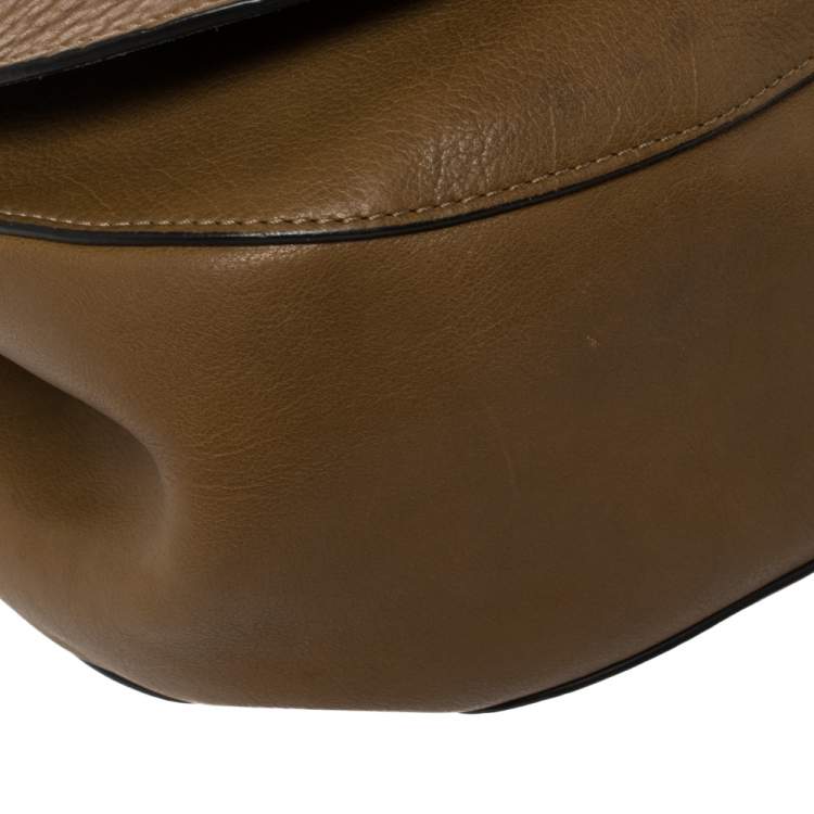 Pre Owned Chloe Tri Color Leather Drew Saddle Bag