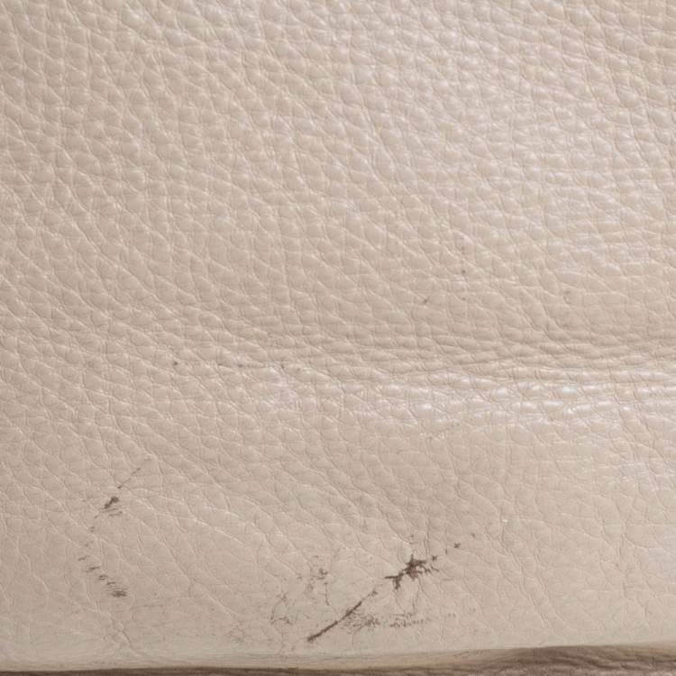 Pre Owned Chloé Light Beige Leather Large Marcie Satchel