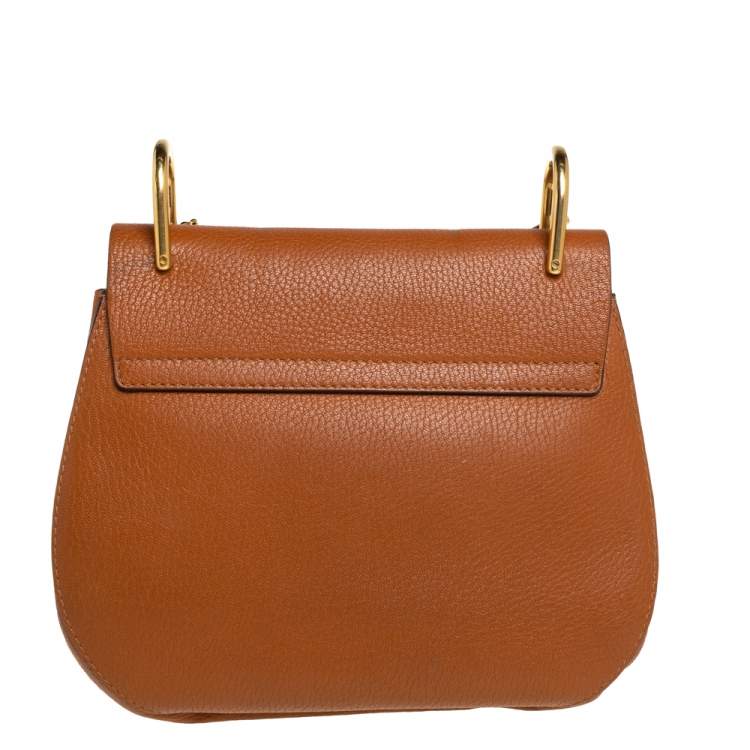 Pre Owned Chloe Brown Leather Medium Drew Shoulder Bag