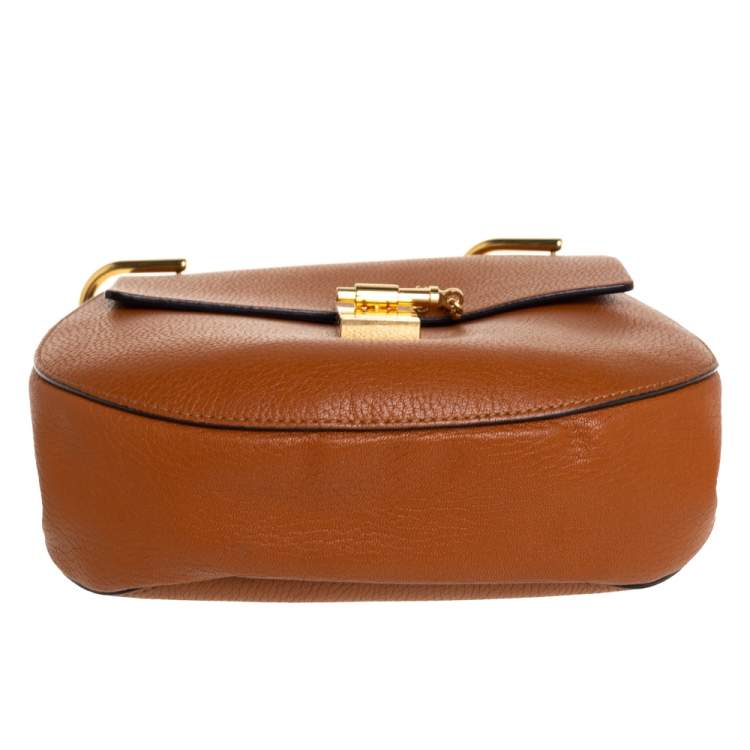 Pre Owned Chloe Brown Leather Medium Drew Shoulder Bag