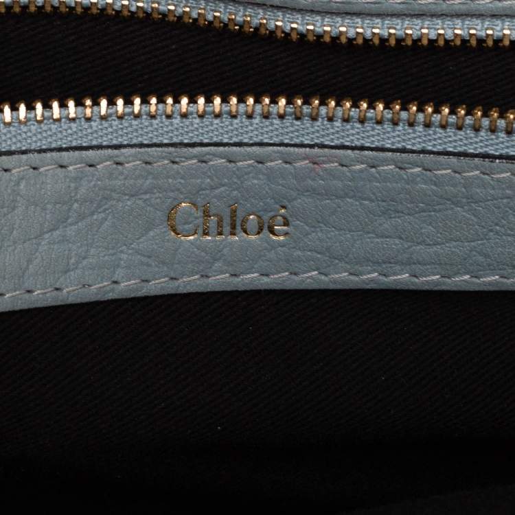 Pre Owned Chloé Mint Green Leather Medium Sally Flap Shoulder Bag