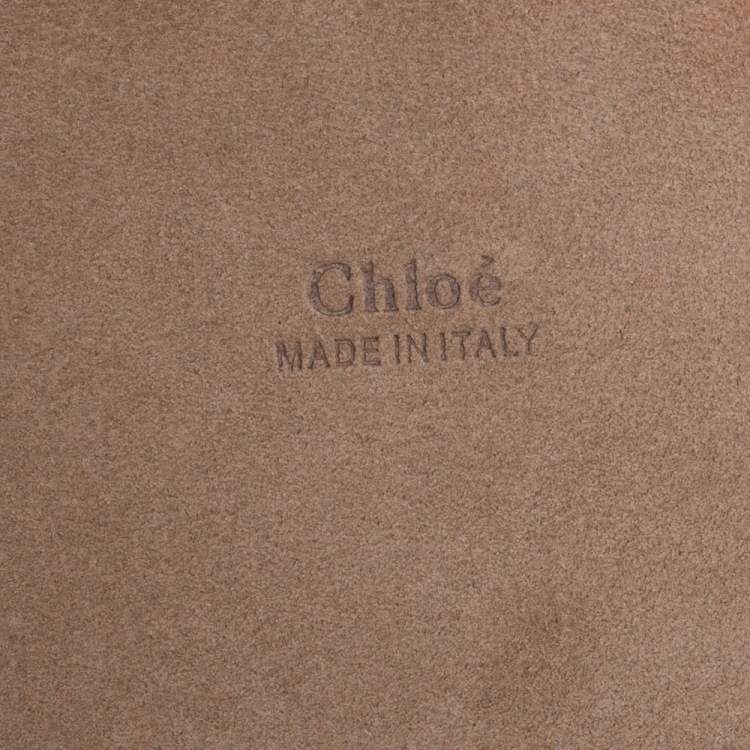 Pre Owned Chloé Brown Leather and Suede Medium Faye Shoulder Bag