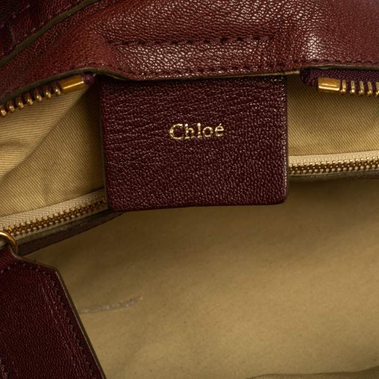مملوكة مسبقًا Chloe Purple Leather Satchel