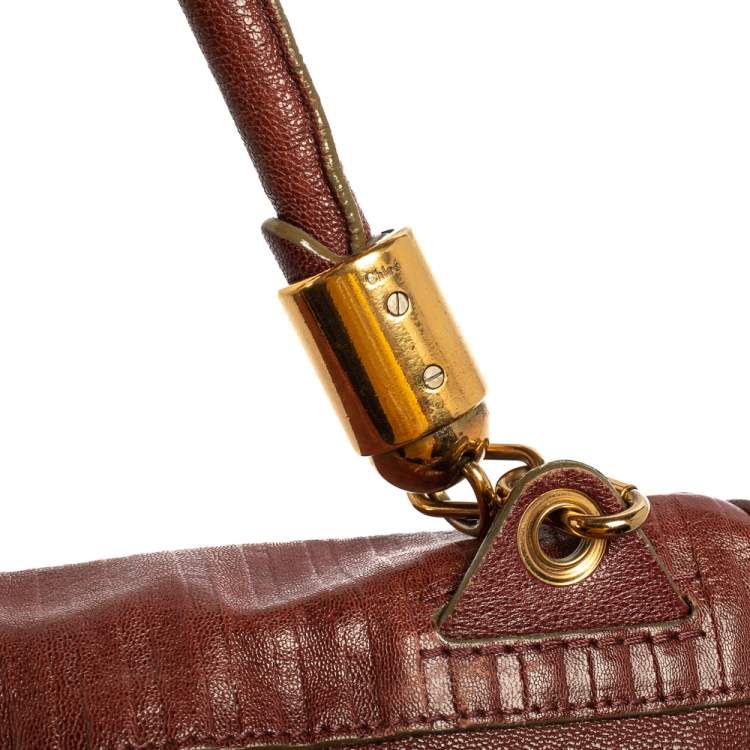مملوكة مسبقًا Chloe Purple Leather Satchel
