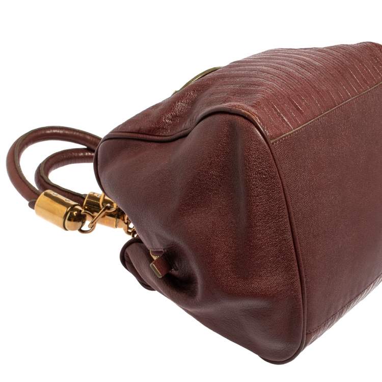 مملوكة مسبقًا Chloe Purple Leather Satchel