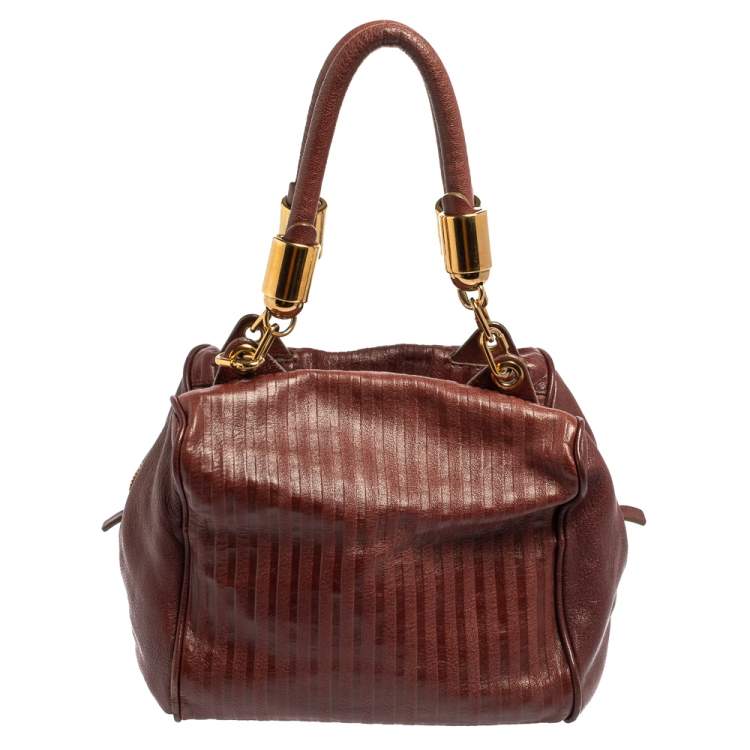 مملوكة مسبقًا Chloe Purple Leather Satchel