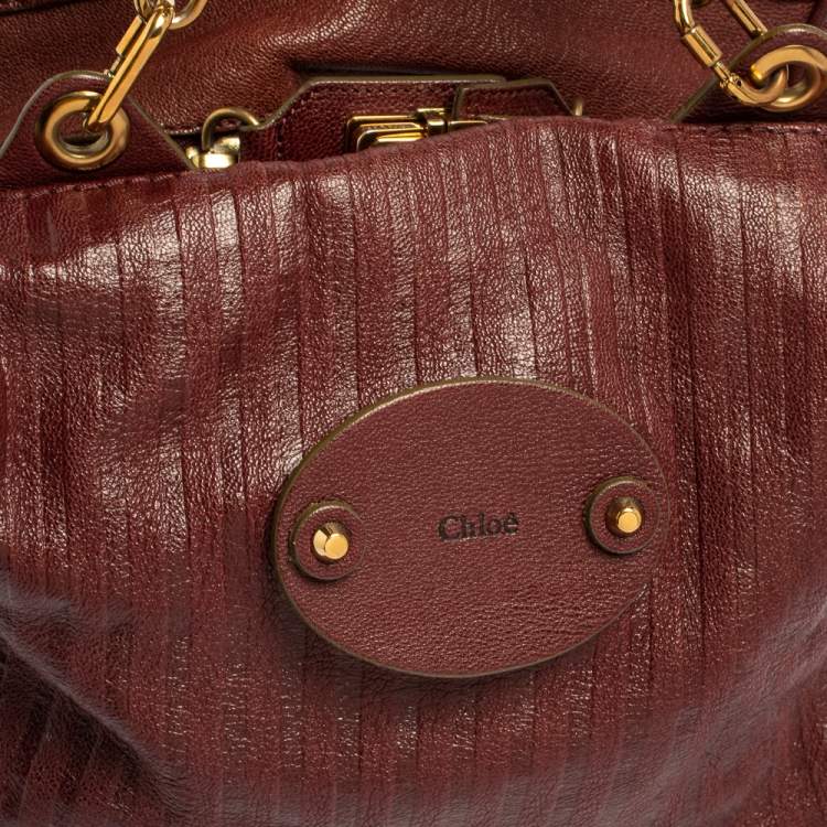 مملوكة مسبقًا Chloe Purple Leather Satchel