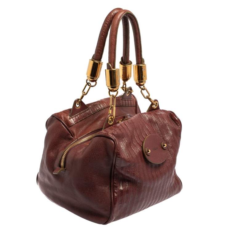 مملوكة مسبقًا Chloe Purple Leather Satchel