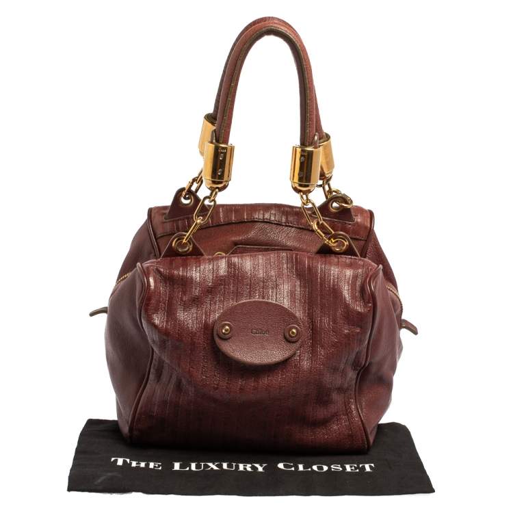 مملوكة مسبقًا Chloe Purple Leather Satchel