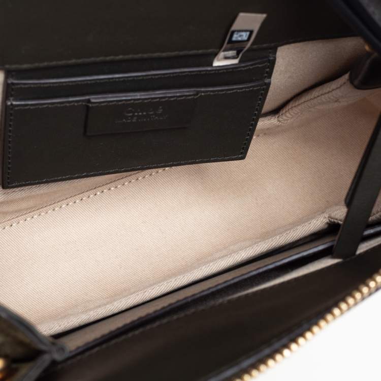 Pre Owned Chloe Green Leather Roy Crossbody Bag