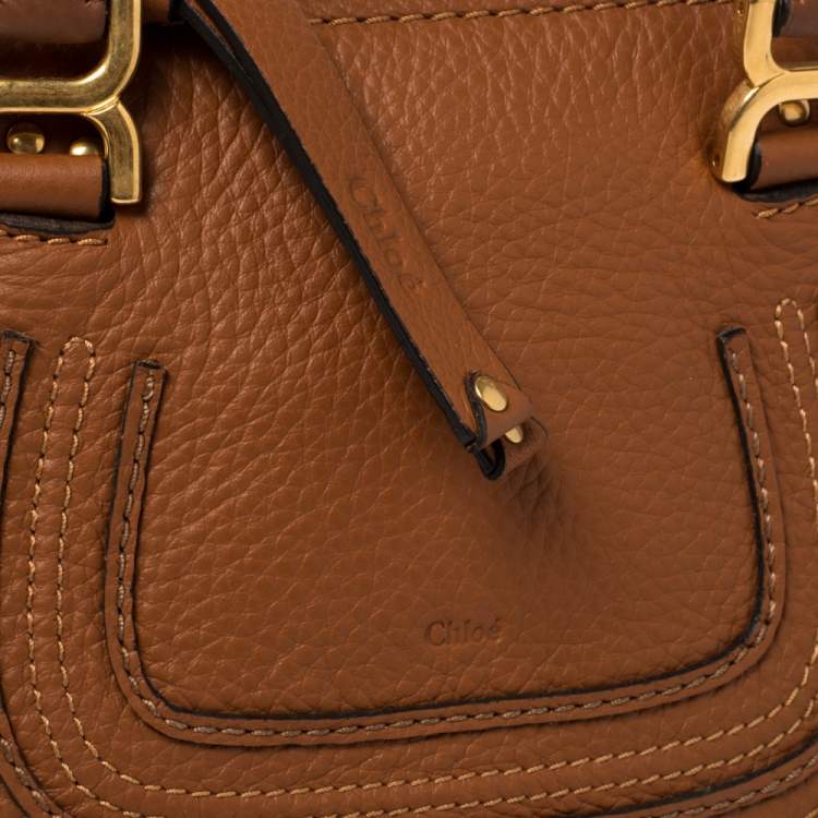 Pre Owned Chloe Tan Leather Mini Marcie Crossbody Bag